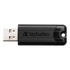 Papírenské zboží - Verbatim USB flash meghajtó, USB 3.0 (3.2 Gen 1), 128 GB, PinStripe, Store N Go, fekete, 49319,