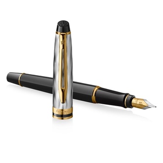 Papírenské zboží - Waterman Expert Reflections of Paris SE DLX Black GT plnicí pero, hrot M