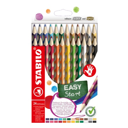 Papírenské zboží - Pastelky STABILO EASYcolors pro praváky - 24 ks sada