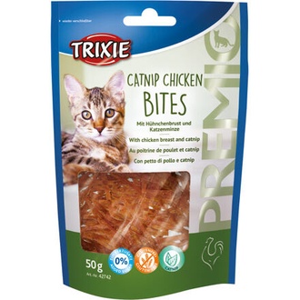 Papírenské zboží - Premio CATNIP CHICKEN BITES kuřecí kousky s catnipem 50 g 