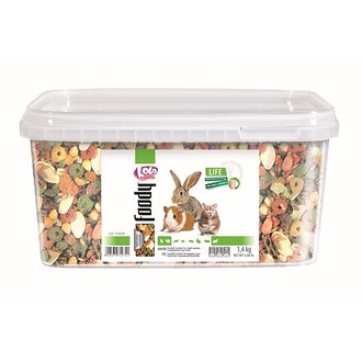 Papírenské zboží - LOLO - exotik mix kompl. krmivo pro hlodavce kyblík 1,4 kg 