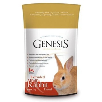 Papírenské zboží - GENESIS RABBIT FOOD ALFALFA 2kg granulované k.pro králíky 