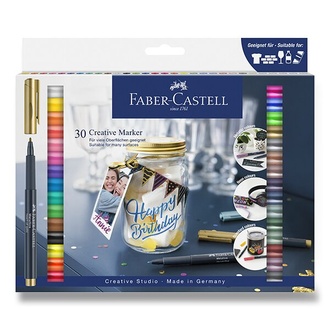 Papírenské zboží - Popisovače Faber-Castell 30 ks