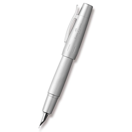 Papírenské zboží - Plnící pero e-motion Pure Silver hrot F, Faber Castell 148671