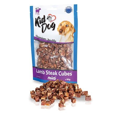 Papírenské zboží - KIDDOG mini kostičky z jehněčího masíčka 80 g 