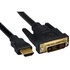 Papírenské zboží - DVI kábel (18+1) M- HDMI M, 2m, aranyozott csatlakozók, fekete, embléma