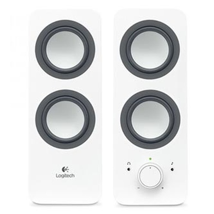 Papírenské zboží - Logitech reproduktory Z200-SNOW WHITE, 2.0, 10W, bílé, regulace hlasitosti