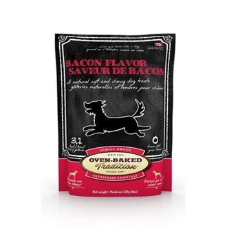 Papírenské zboží - OBT All Natural soft & chewy BACON 227 g, přírodní pamlsek se slaninou 